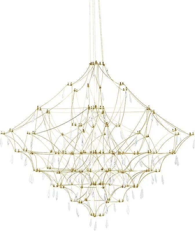 KING HOME MSE1501100128 CONSTELATION Modern Led Függesztett Lámpa Átlátszó, Arany LED IP20