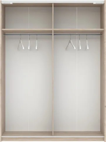 BERNO ruhásszekrény, 150 cm | Jackson hickory tölgy + Kasmír