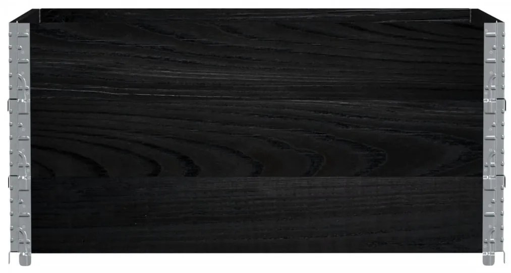 vidaXL fekete tömör fenyőfa kerti növénytartó 120 x 80 cm