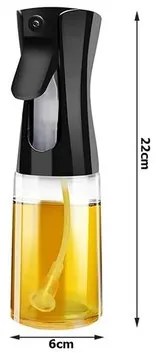 Olaj- és ecetporlasztó, 200 ml, fekete