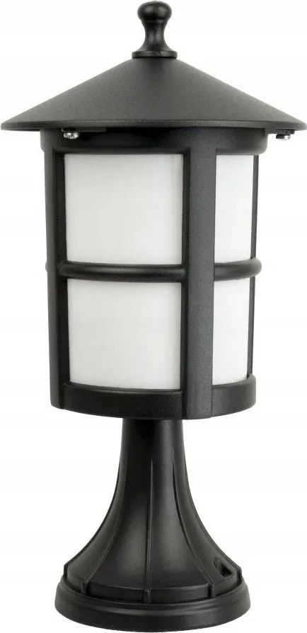 Kültéri álló lámpa kerti lábazat fekete klasszikus 40 cm Su-ma