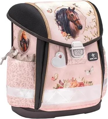 Iskolatáska, fémcsat, BELMIL Classy Horse Chestnut, lovacska (BL40313AG4L)