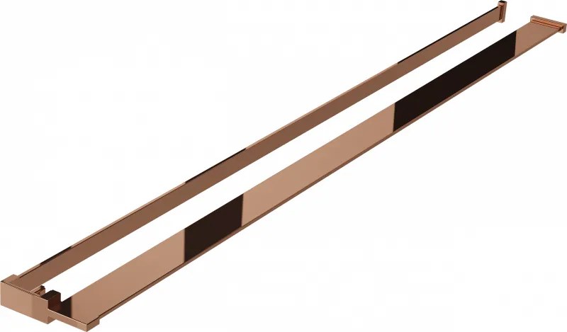 Mexen polc zuhanyfalhoz törölközőtartóval, rózsaarany - 800-02-60