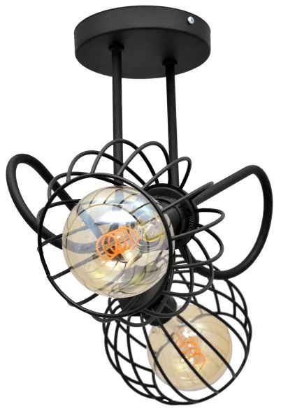 Felületre szerelhető csillár OXFORD 2xE27/15W/230V fekete