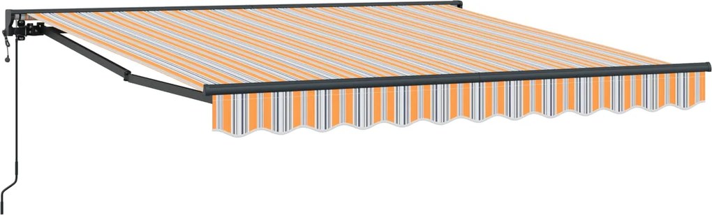 vidaXL Behúzható napellenző Kék és Narancs 350 x 250 cm