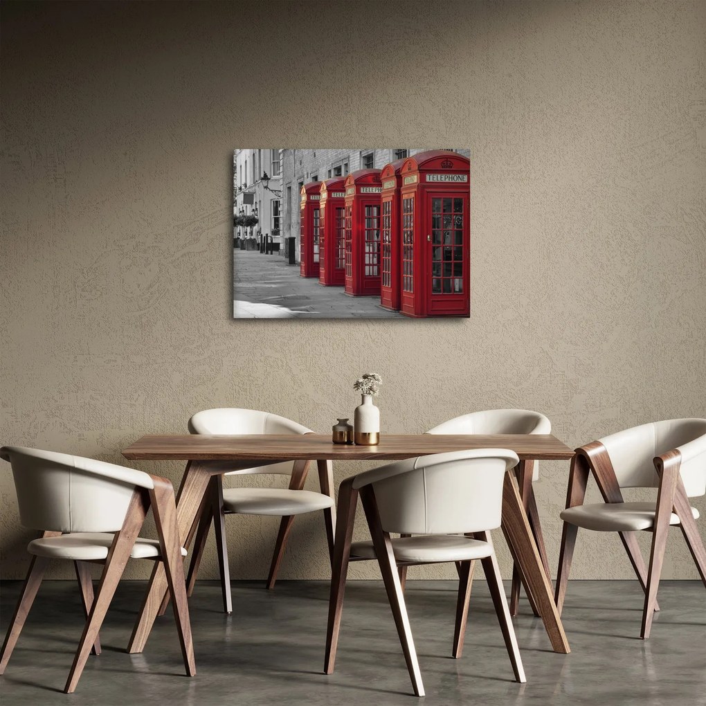 Kép - Londoni telefonfülkék (70x50 cm)