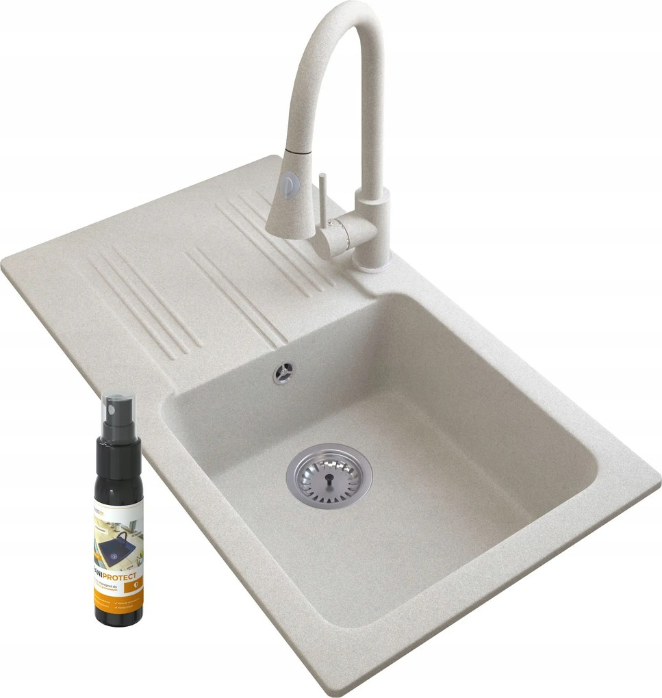 Mosogató Gránit Mosogató Csaptelep 6szín Szett