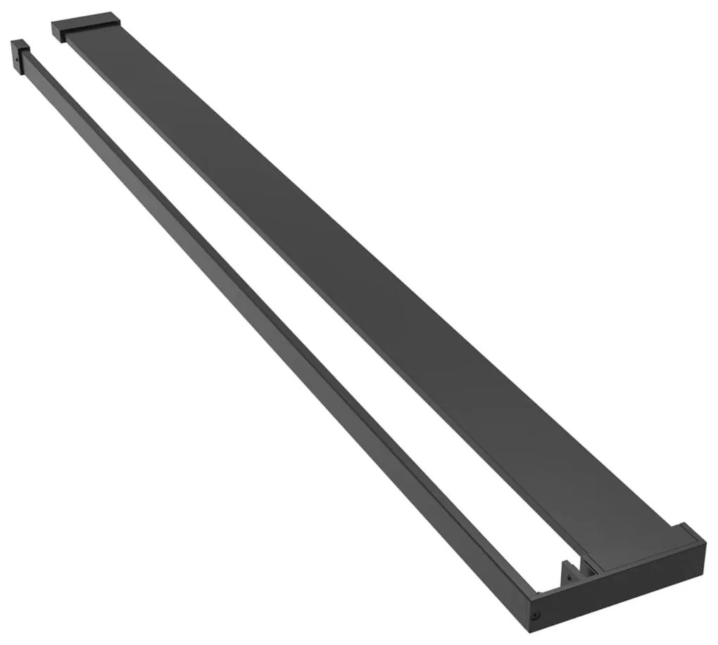 Fekete alumínium zuhanypolc walk-in zuhanyfalhoz 115 cm