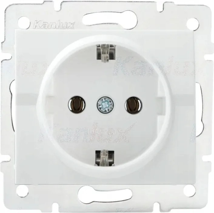 Schuko Logi szimpla aljzat fehér Kanlux 25085