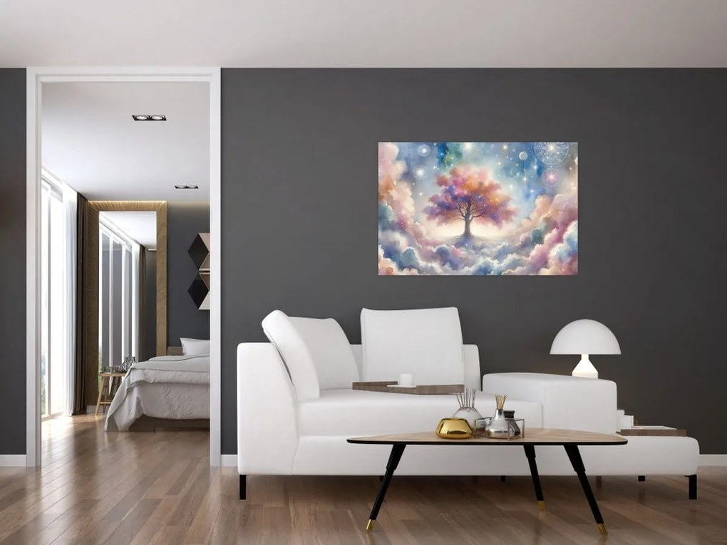 Kép – Életfa a felhőkben (90x60 cm)