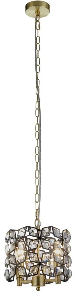 Searchlight 59811-2BSB - Csillár láncon IRIS 2xE14/60W/230V réz