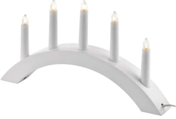 Karácsonyi gyertyatartó 5xE10/15W/230V fehér