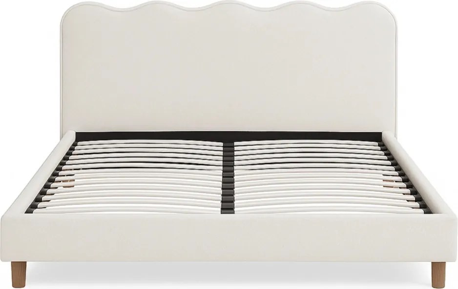 Łóżko 160x200 IZMIR Kremowe Boucle