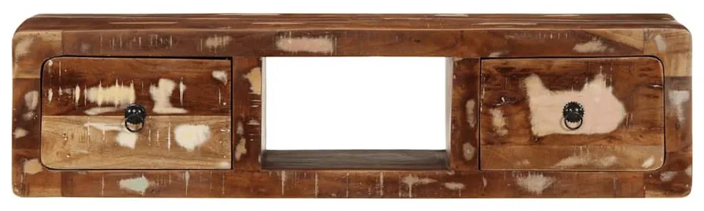 tömör újrahasznosított falra szerelhető TV-szekrény 100x32x25cm