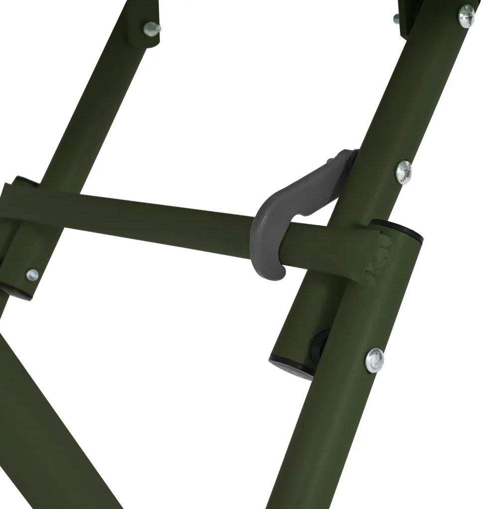 Kerti Asztal Sötétzöld 55 x 55 x 73 cm Porfestett acél