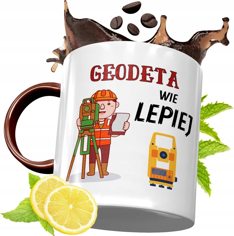 Bordó Bögre Földmérőnek Születésnapi Ajándék fényképes nyomtatással