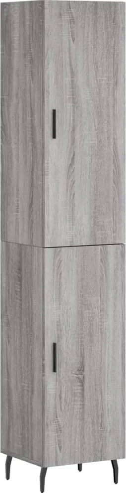 vidaXL szürke sonoma szerelt fa magasszekrény 34,5 x 34 x 180 cm