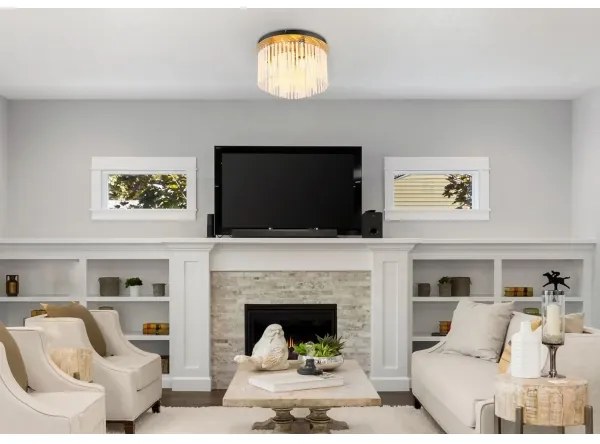 Globo 15698DM - Mennyezeti lámpa GORLEY 5xE27/60W/230V átm. 32 cm arany