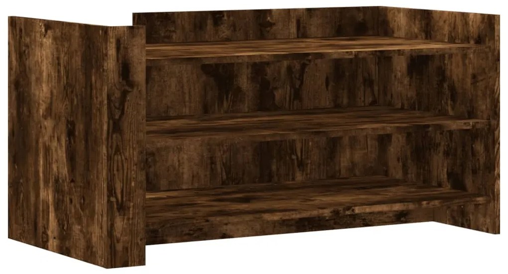 Füstös tölgy színű szerelt fa dohányzóasztal 100 x 50 x 50 cm