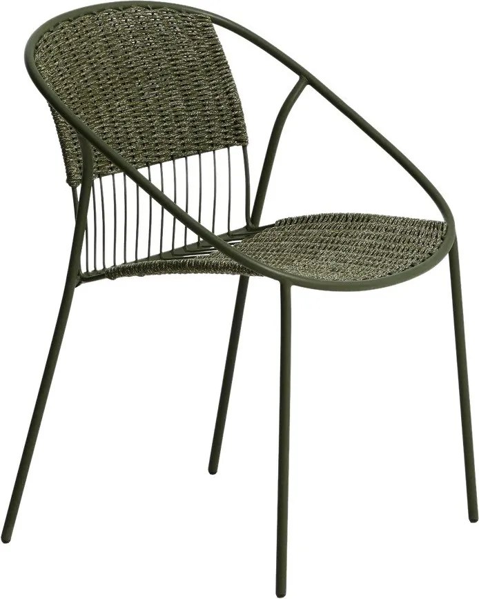 Sötétzöld kerti szék Atrani – Kave Home