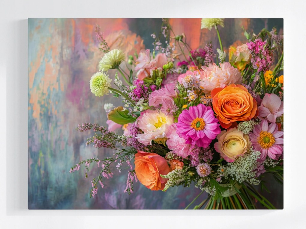 Vászonkép Canvas Dekoráció Színes Virágok Csokor 100x75