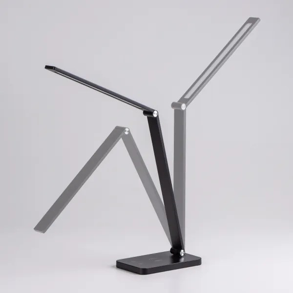 Brilagi - LED érintéses asztali lámpa, dimmelhető, vezeték nélküli QI töltéssel, LED/7W/5V, 3000/4000/6000K, fekete