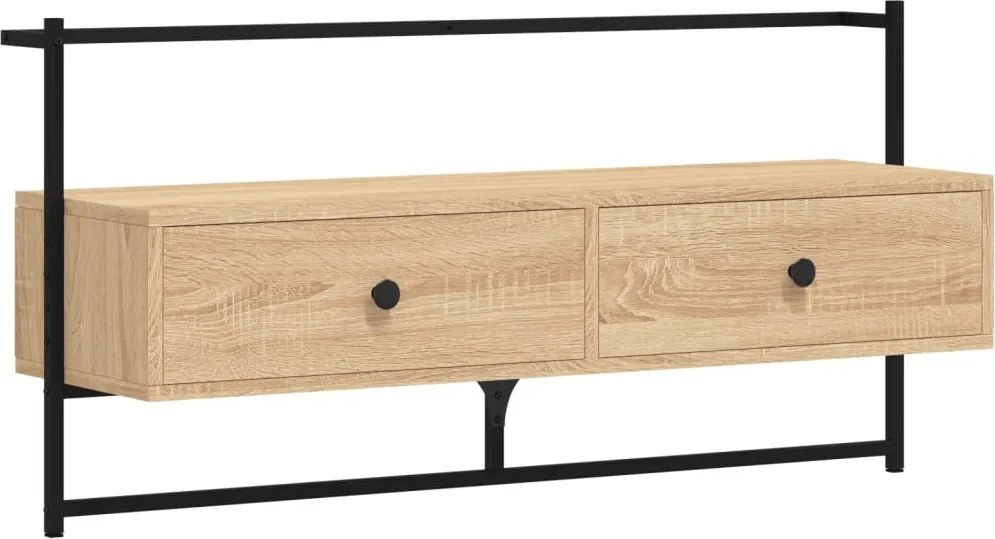 vidaXL sonoma tölgy szerelt fa fali TV szekrény 100,5 x 30 x 51 cm