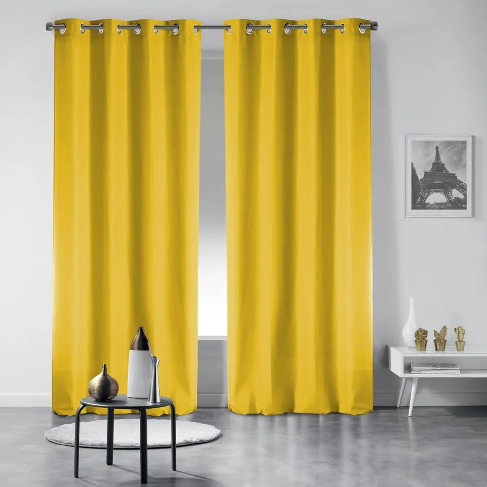 Sárga sötétítő függöny 135x280 cm Occult – douceur d'intérieur