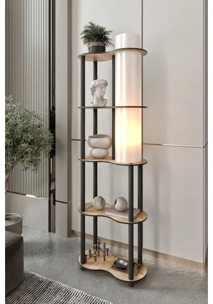 Polcos állólámpa NOTO 1xE27/40W/230V bézs/fekete