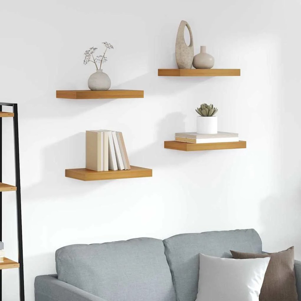 Falpolc Falra szerelhető 4 pcs Barna 40 x 23,5 x 4 cm Faanyag