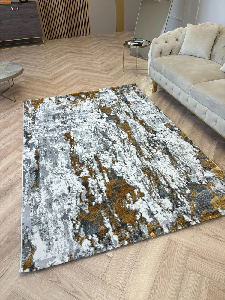 Sunset szürke-arany design szőnyeg 60x220