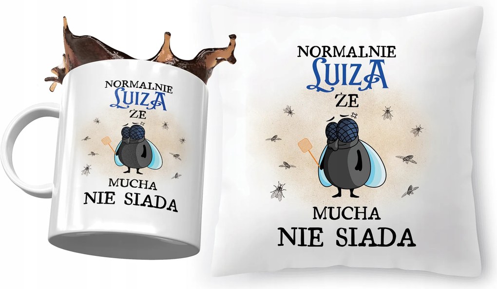 Lujza párna ajándék bögre szett fényképes nyomtatással