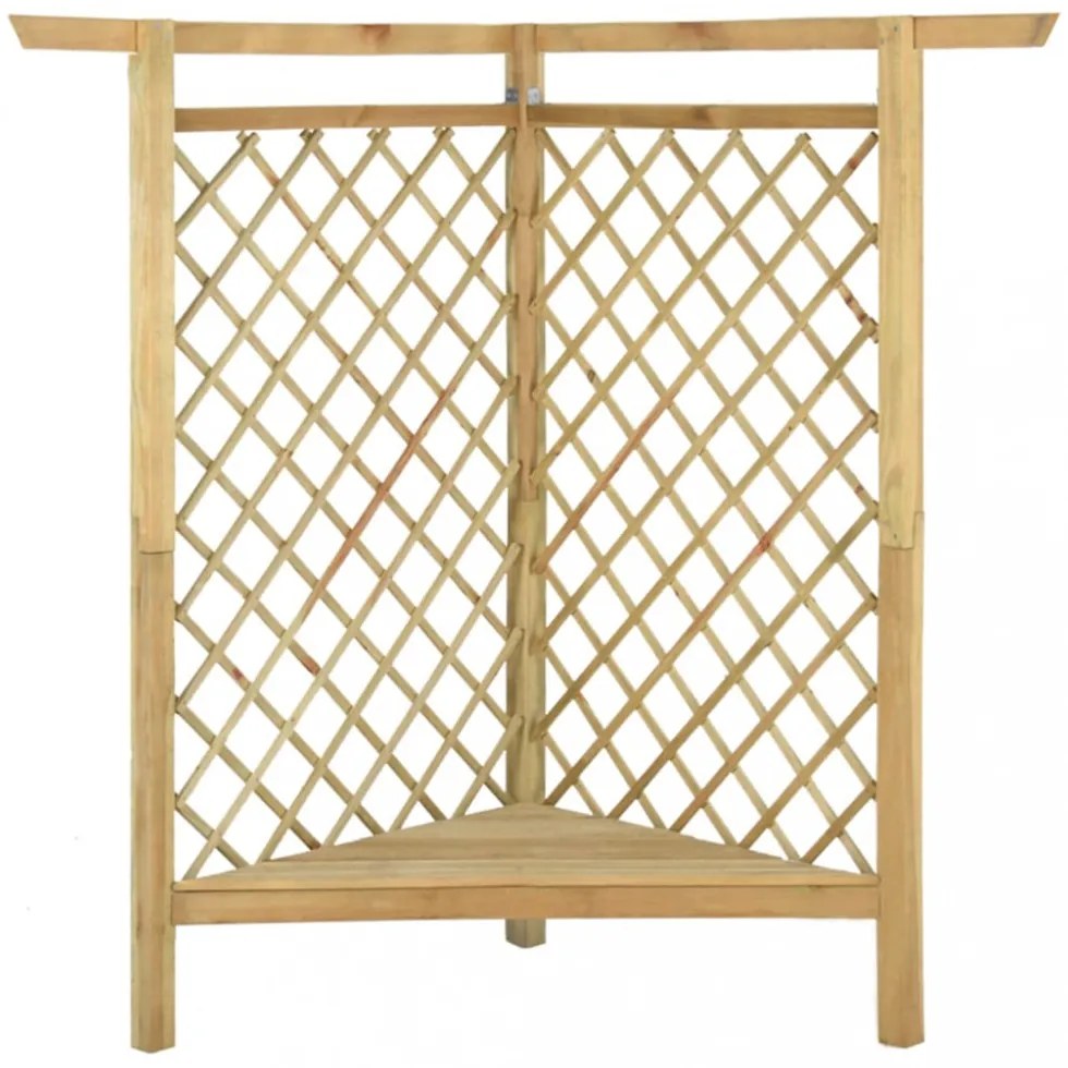 impregnált fenyőfa sarokpergola paddal 166 x 81 x 174 cm