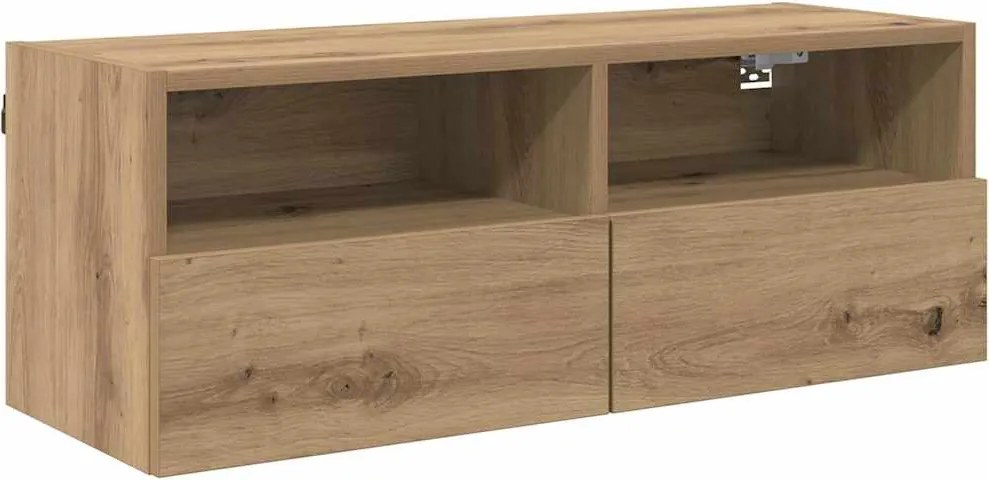 vidaXL TV Fali Szekrény Artisan tölgy 80 x 30 x 30 cm Faanyag