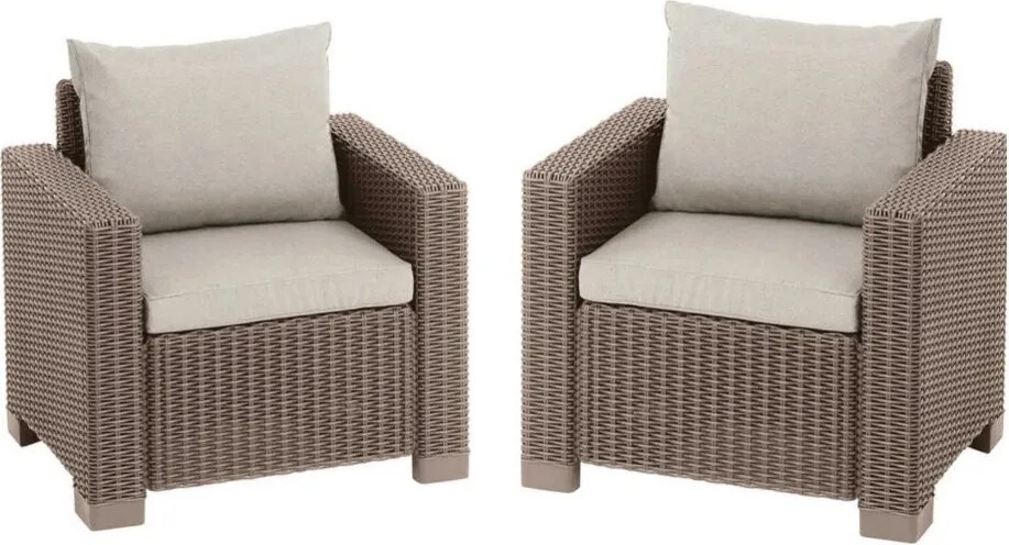 Keter California kerti szék szett 83 x 68 x 72 cm,2 db, cappuccino