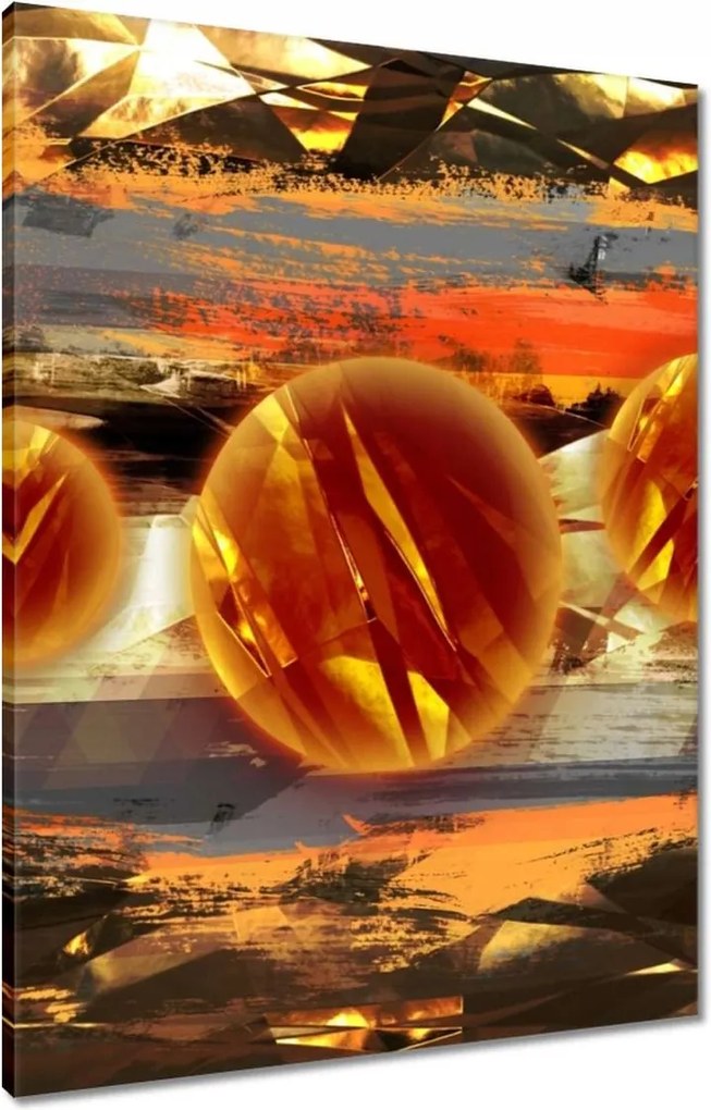 Vászonkép 60x80 Kíváncsi narancssárga gömbök