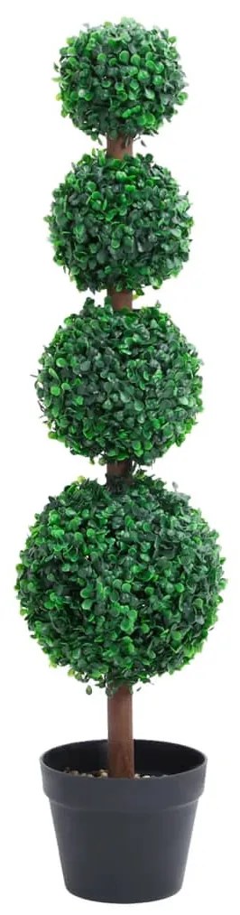 zöld gömbalakú cserepes műpuszpáng 90 cm