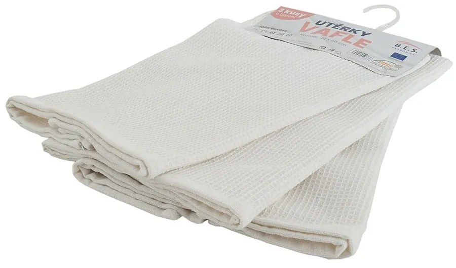 Pamut konyharuha szett 3 db-os 40x60 cm Wafle – B.E.S.
