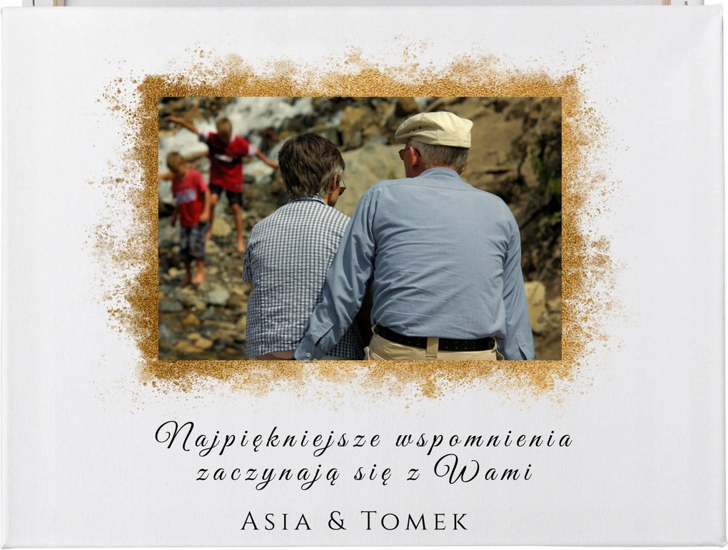 Vászonkép Ajándék nagyinak és nagypapának gyerekeknek, unokáknak