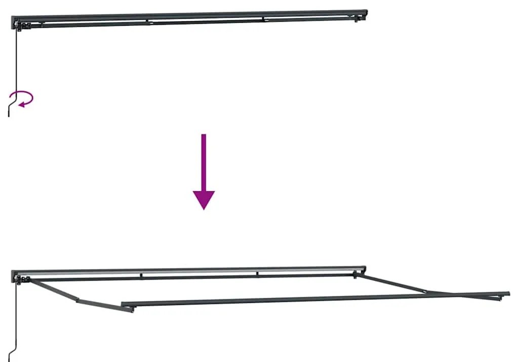 Behúzható napellenző Sárga és narancs 500x300 cm szövet
