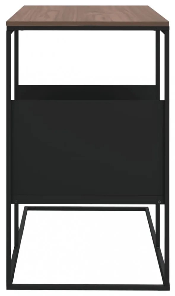 fekete szerelt fa kisasztal 55 x 36 x 59,5 cm