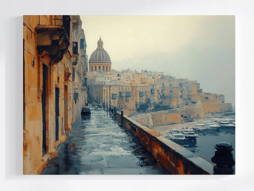 Vászonkép Canvas Építészet Város Málta Valletta Székesegyház 100x75