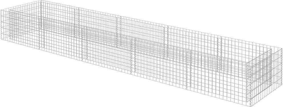 vidaXL horganyzott acél gabion magaságyás 450 x 90 x 50 cm