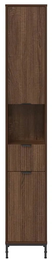 Fürdőszobai magas szekrény barna tölgy 31.5 x 33 x 190 cm