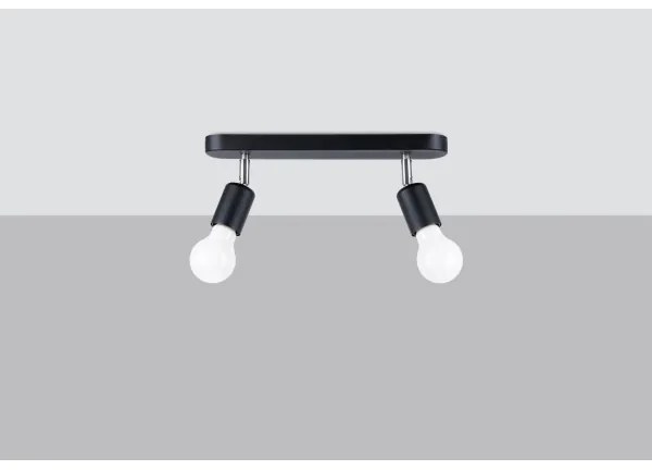 Sollux SL.1121 - Spotlámpa FORNES 2xE27/60W/230V fekete