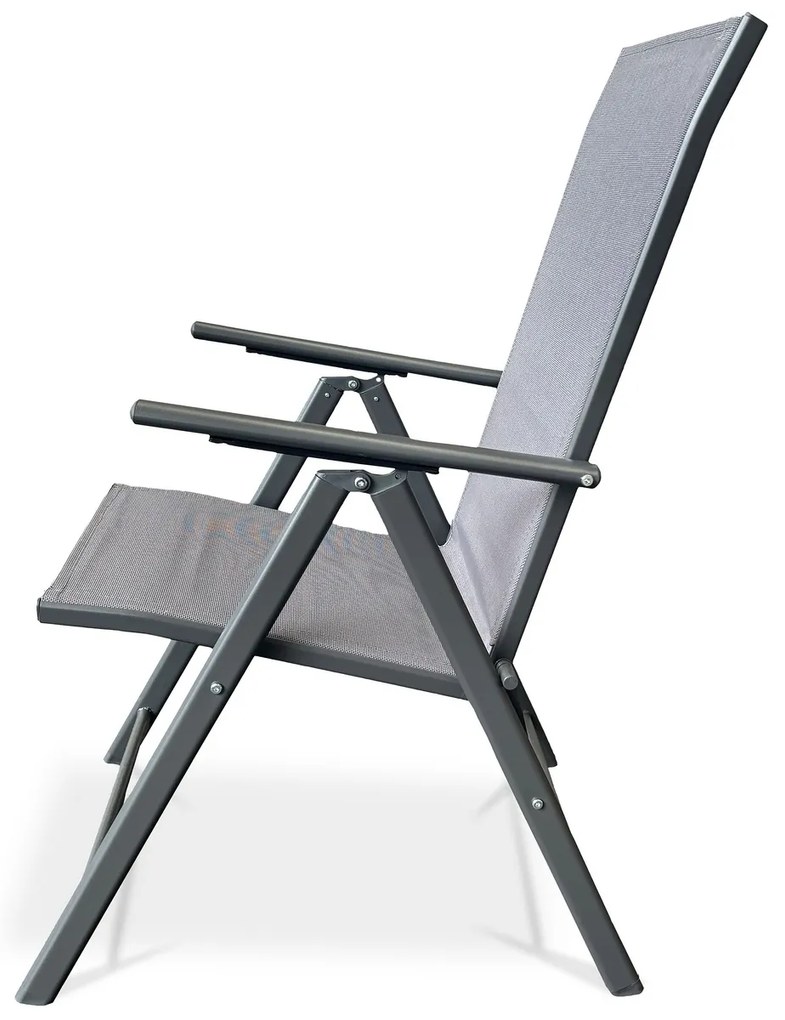 Autronic Kerti szék, fém, textil, szürke, AZC-S1116 SZÜRKE