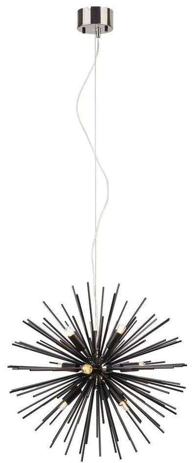 Markslöjd 108048 - Csillár zsinóron SOLEIL 9xE14/20W/230V fekete