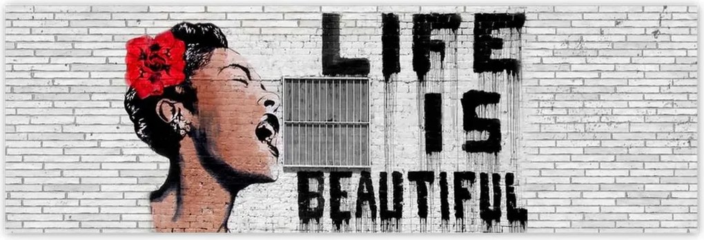 Poszterek 200x66 Banksy Life is beautiful
