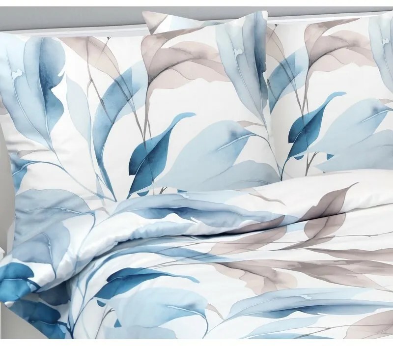 Bellatex szatén lepedő Őszi kék , 140 x 200 cm, 70x 90 cm, 140 x 200 cm, 70 x 90 cm
