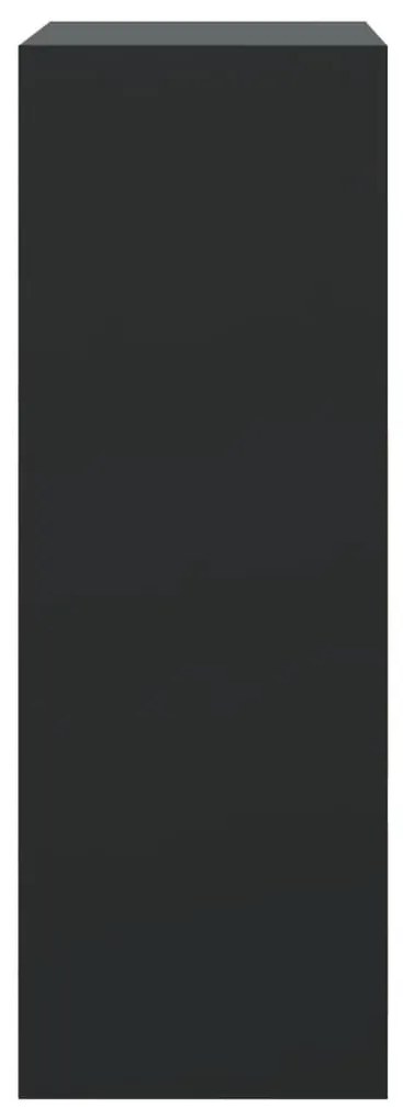 fekete szerelt fa cipőszekrény 60 x 34 x 96,5 cm